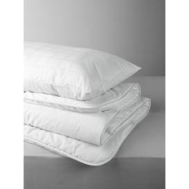 little home at John Lewis Active Anti-Allergy with HeiQ Allergen Tech* Duvet and Pillow Set, 10.5 Tog, White, Single - thumbnail 1