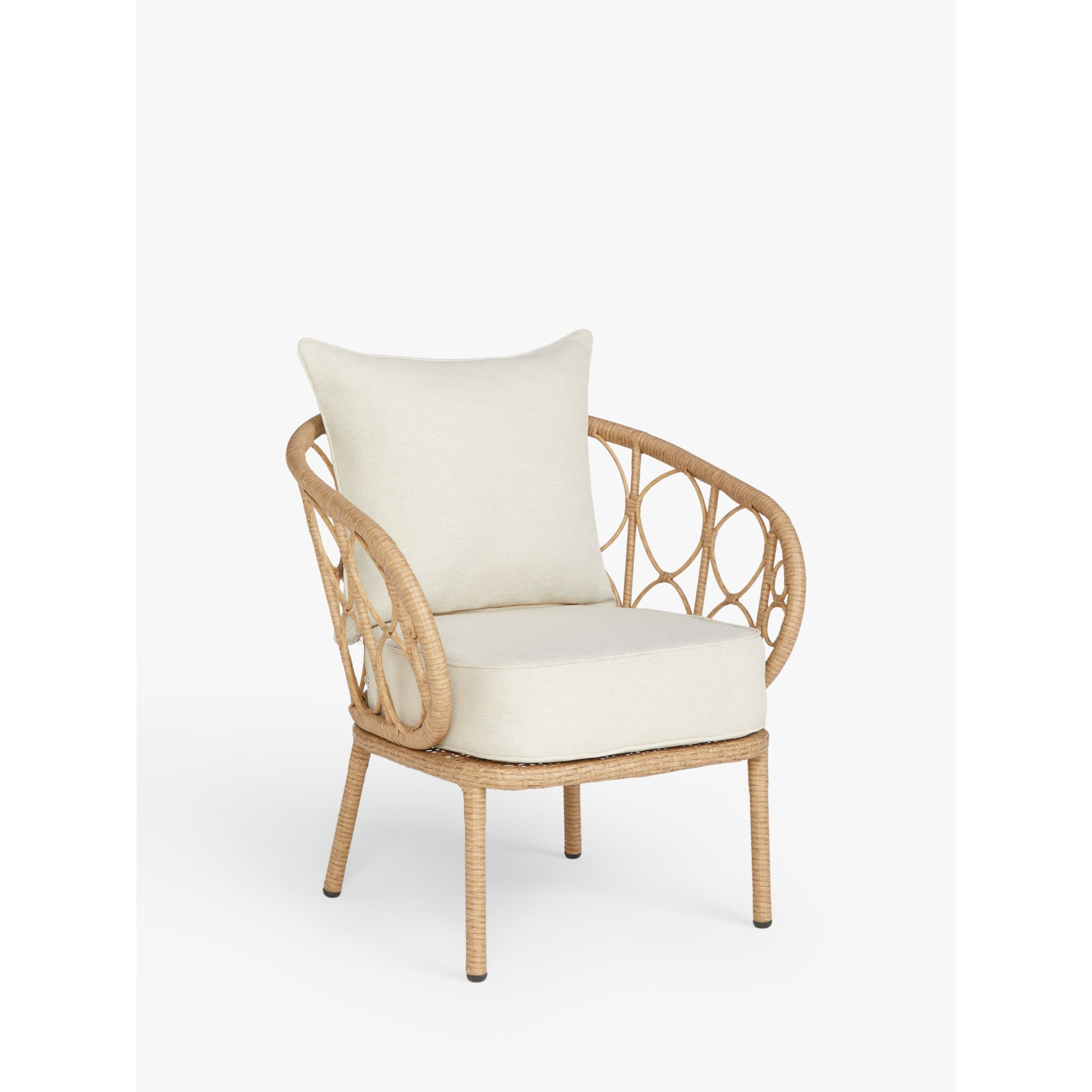 John Lewis Infinity Cane Garden Lounge Chair, Natural - image 1