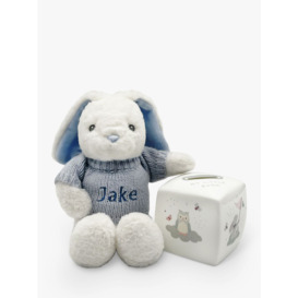 Babyblooms Personalised Bunny and Bone China Money Box