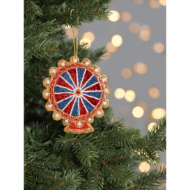 John Lewis Beaded London Eye Christmas Tree Bauble, Multi - thumbnail 2