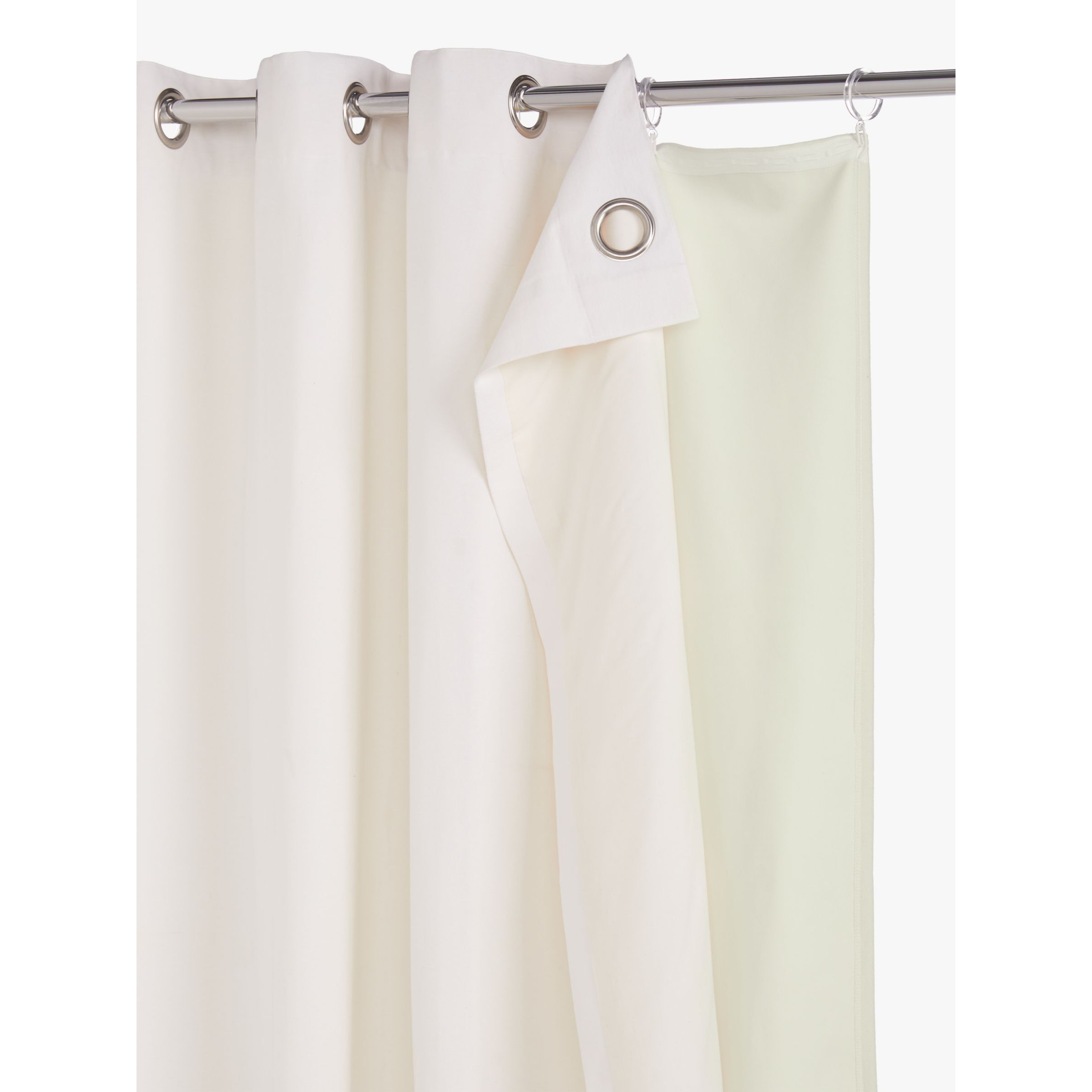 John Lewis ANYDAY Thermal Pencil Pleat & Eyelet Curtain Lining, Natural - image 1