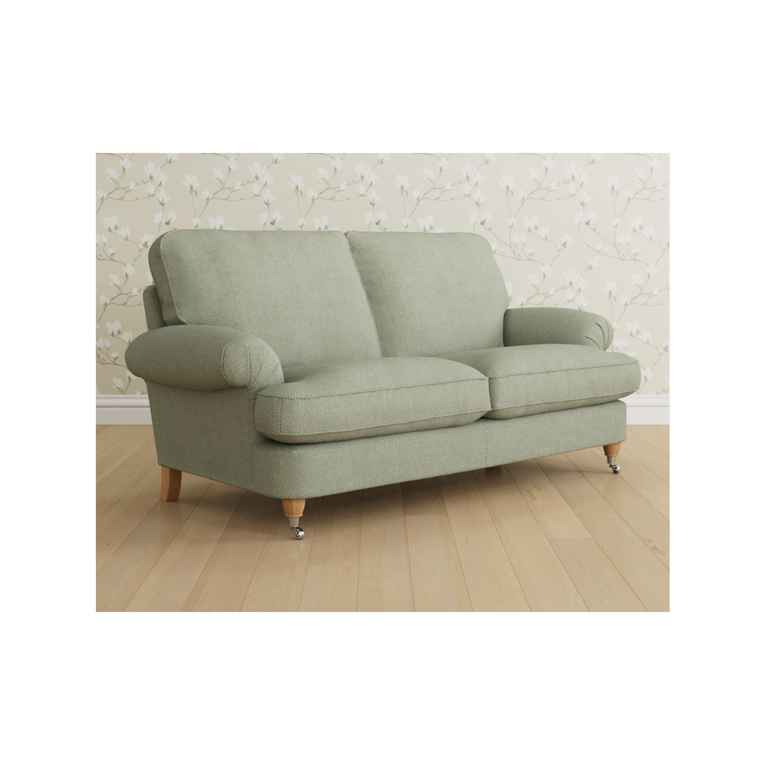 Laura Ashley Beaumaris Medium 2 Seater Sofa, Oak Leg - image 1