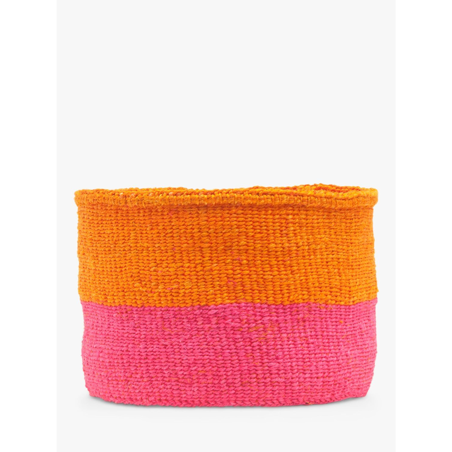 The Basket Room Kali Woven Storage Basket, Orange/Pink, Extra Small - image 1