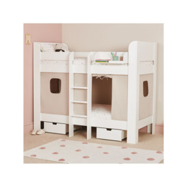 Great Little Trading Co Paddington Bunk Bed with Bed Curtain, White/Natural - thumbnail 2