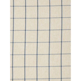 John Lewis Classic Check Made to Measure Curtains or Roman Blind, Lake Blue - thumbnail 1