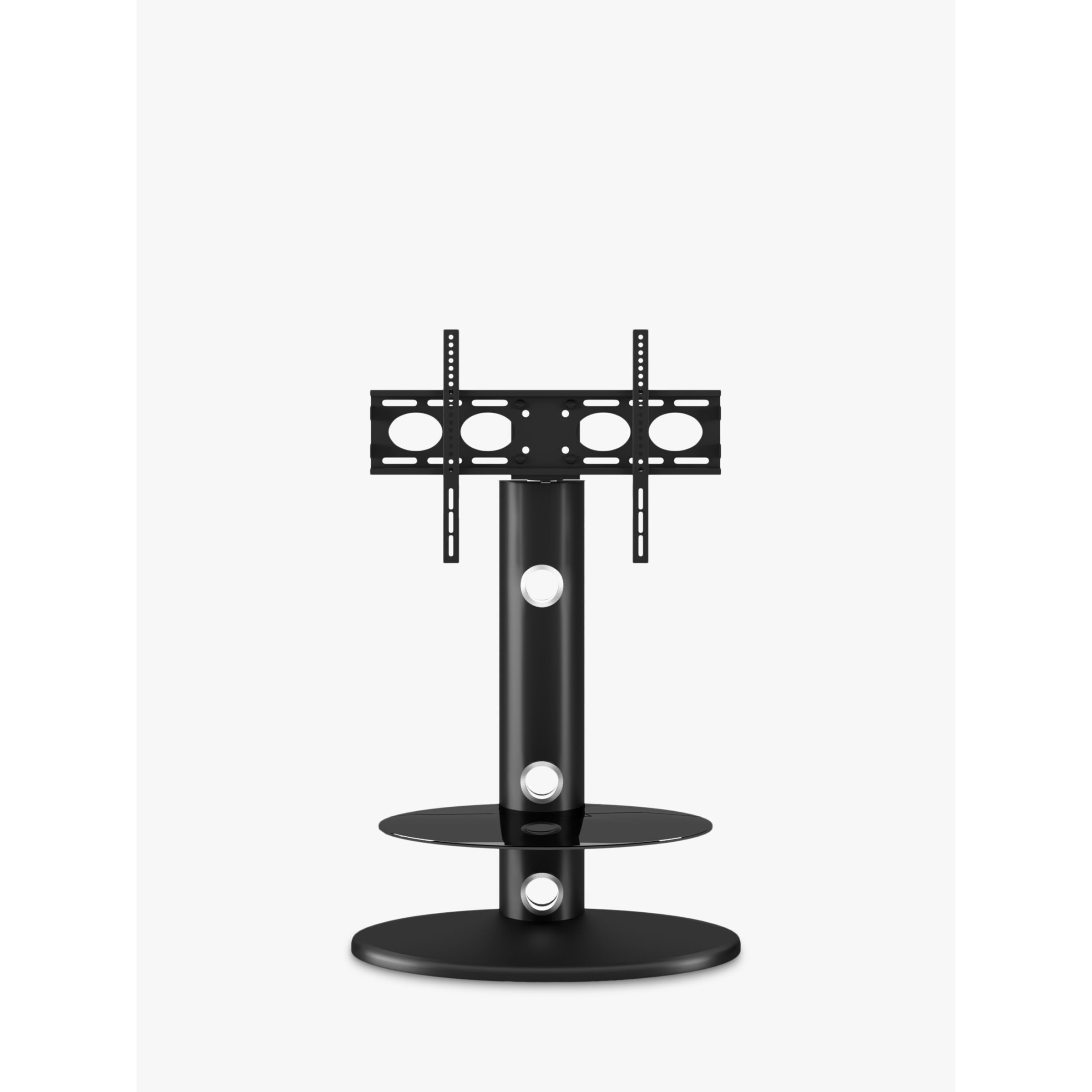 Alphason Argon Oval Pedestal TV Stand with Mount for TVs up to 50”, Black - image 1