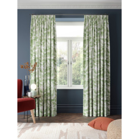 Harlequin Grounded Green Pair Lined Pencil Pleat Curtains, Green - thumbnail 2