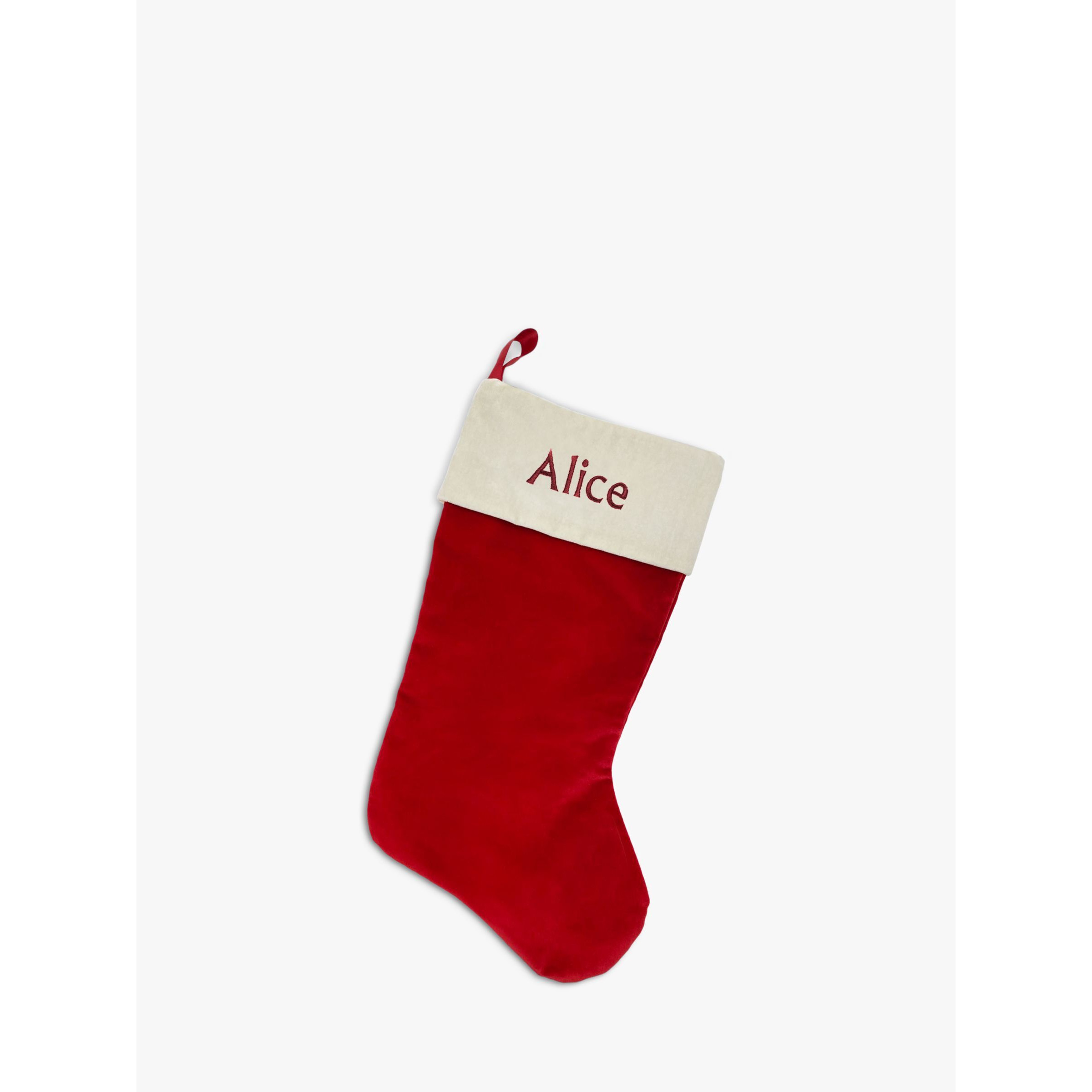 Babyblooms Personalised Christmas Stocking, Red - image 1
