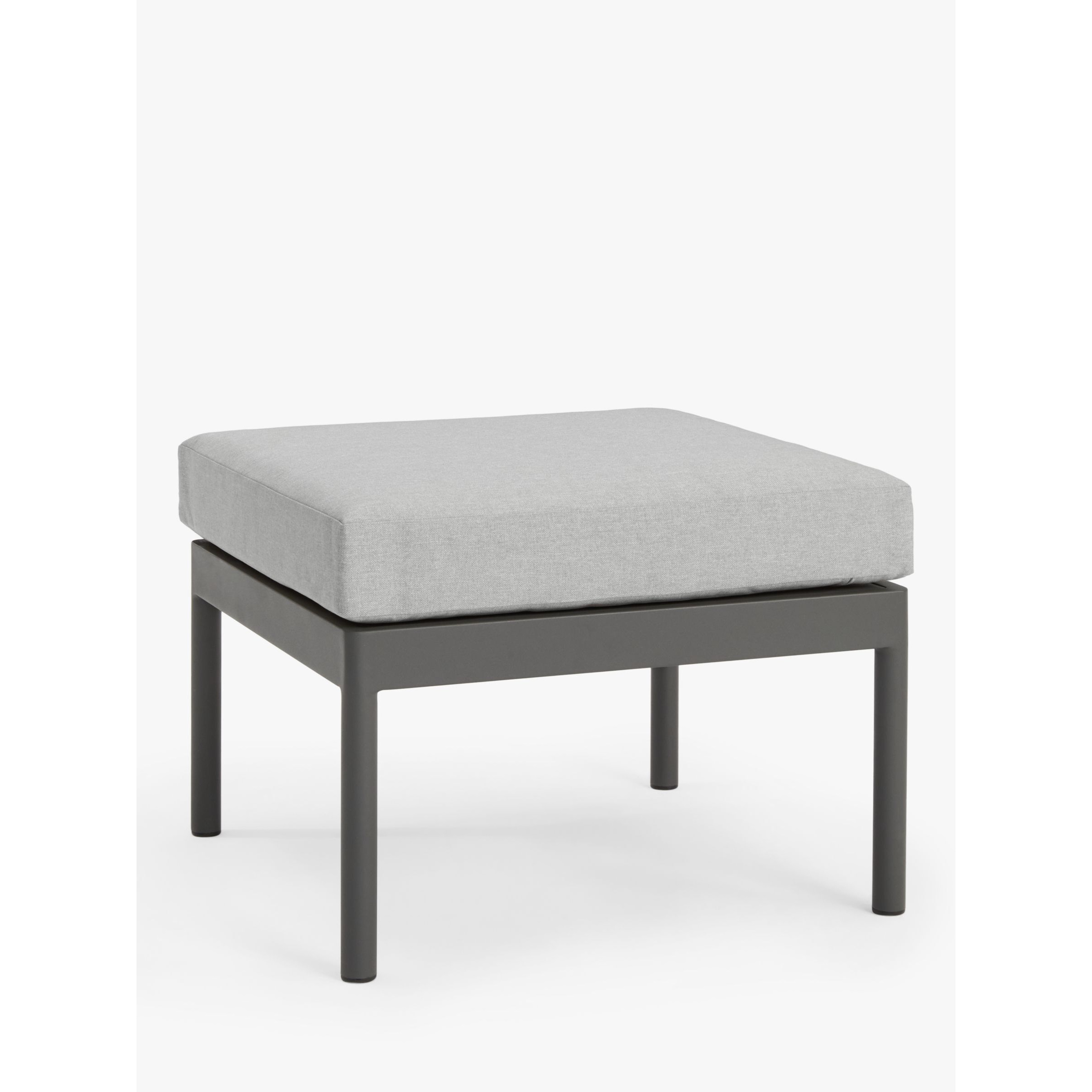 John Lewis Chunky Weave Square Garden Coffee Table/Footstool, Grey - image 1