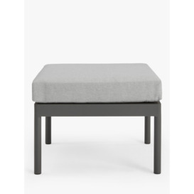John Lewis Chunky Weave Square Garden Coffee Table/Footstool, Grey - thumbnail 2