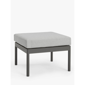 John Lewis Chunky Weave Square Garden Coffee Table/Footstool, Grey - thumbnail 1