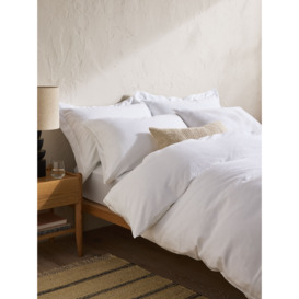 John Lewis Comfy & Relaxed Washed Cotton Deep Fitted Sheet - thumbnail 2