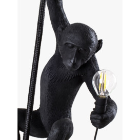 Seletti Hanging Monkey Indoor/Outdoor Old Pendant Light, Black - thumbnail 2