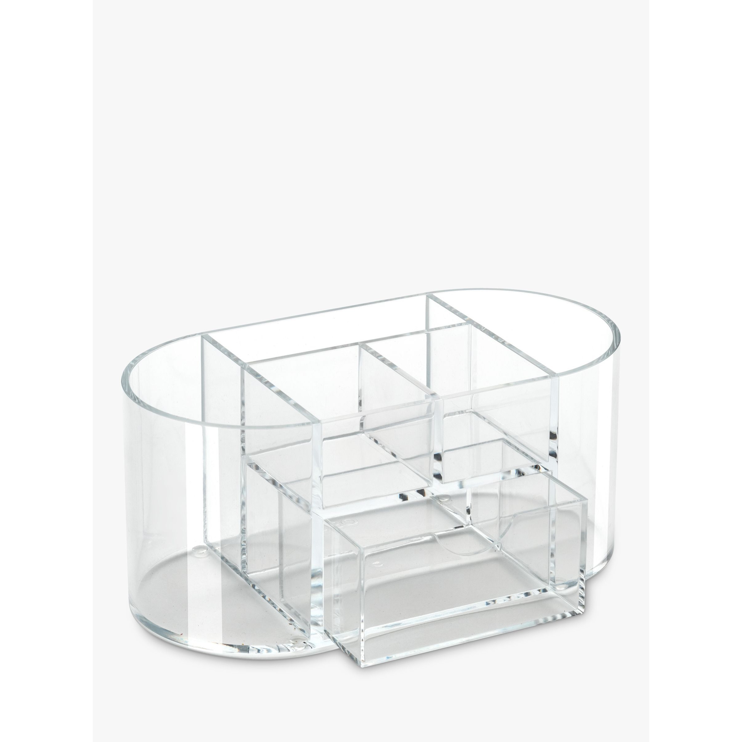 Osco Acrylic 6 Compartment Desk Organiser, Clear - image 1