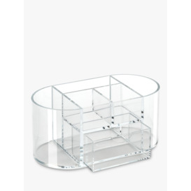 Osco Acrylic 6 Compartment Desk Organiser, Clear