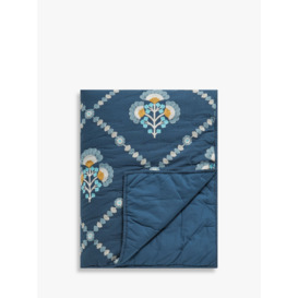 John Lewis Trellis Embroidery Quilted Bedspread, L220 x W220cm - thumbnail 1