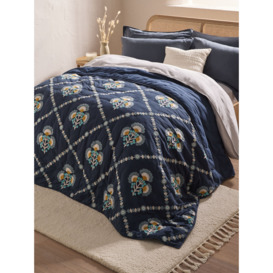 John Lewis Trellis Embroidery Quilted Bedspread, L220 x W220cm - thumbnail 2