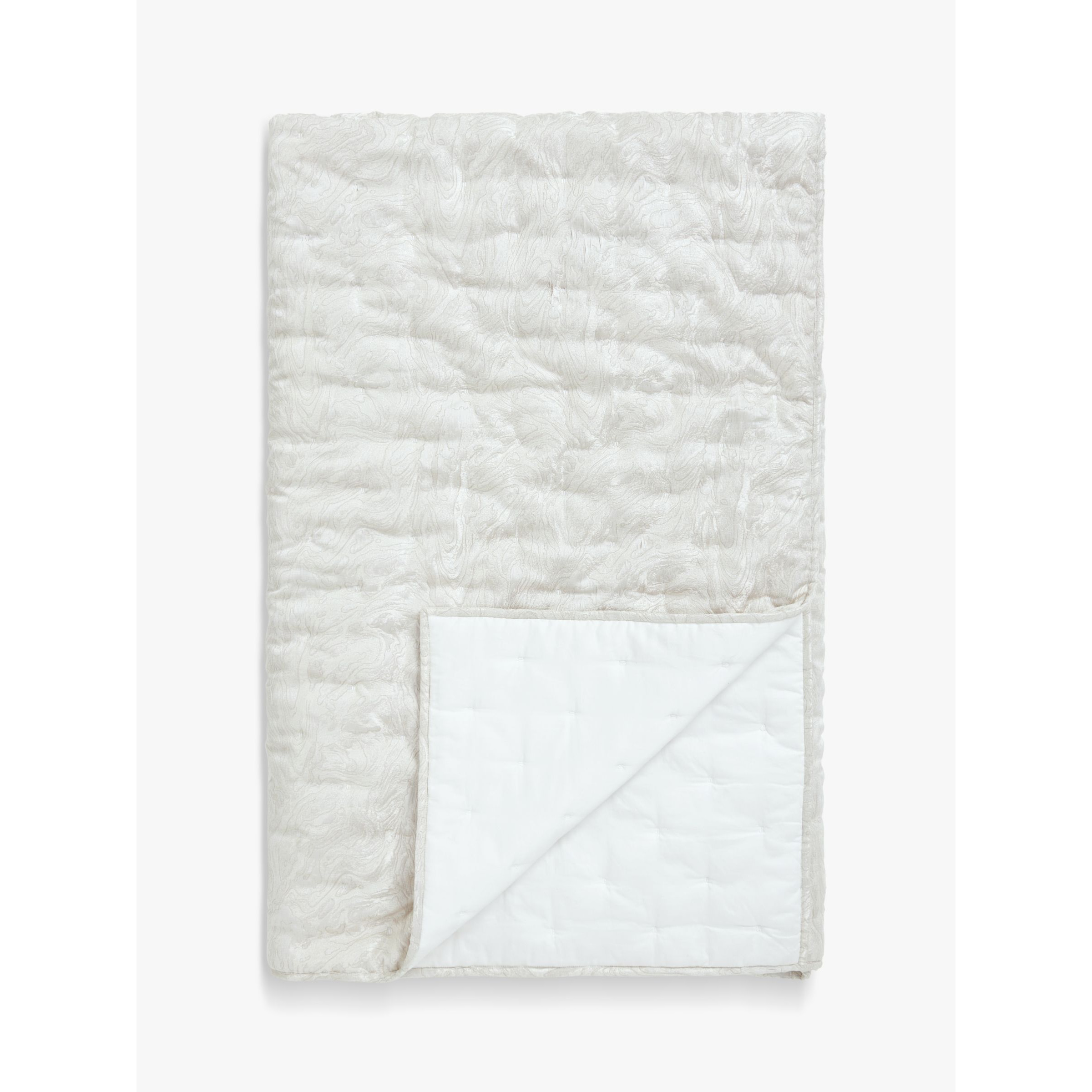 John Lewis Marble Quilted Bedspread, Natural - image 1