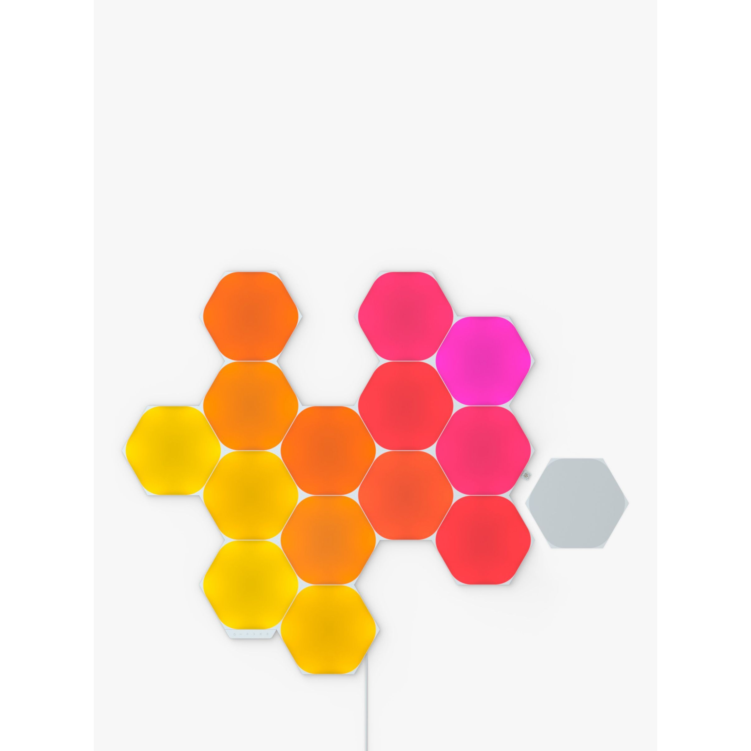Nanoleaf Shapes Hexagons Wall Light Starter Kit, 15 LED Panels, Multicolour - image 1