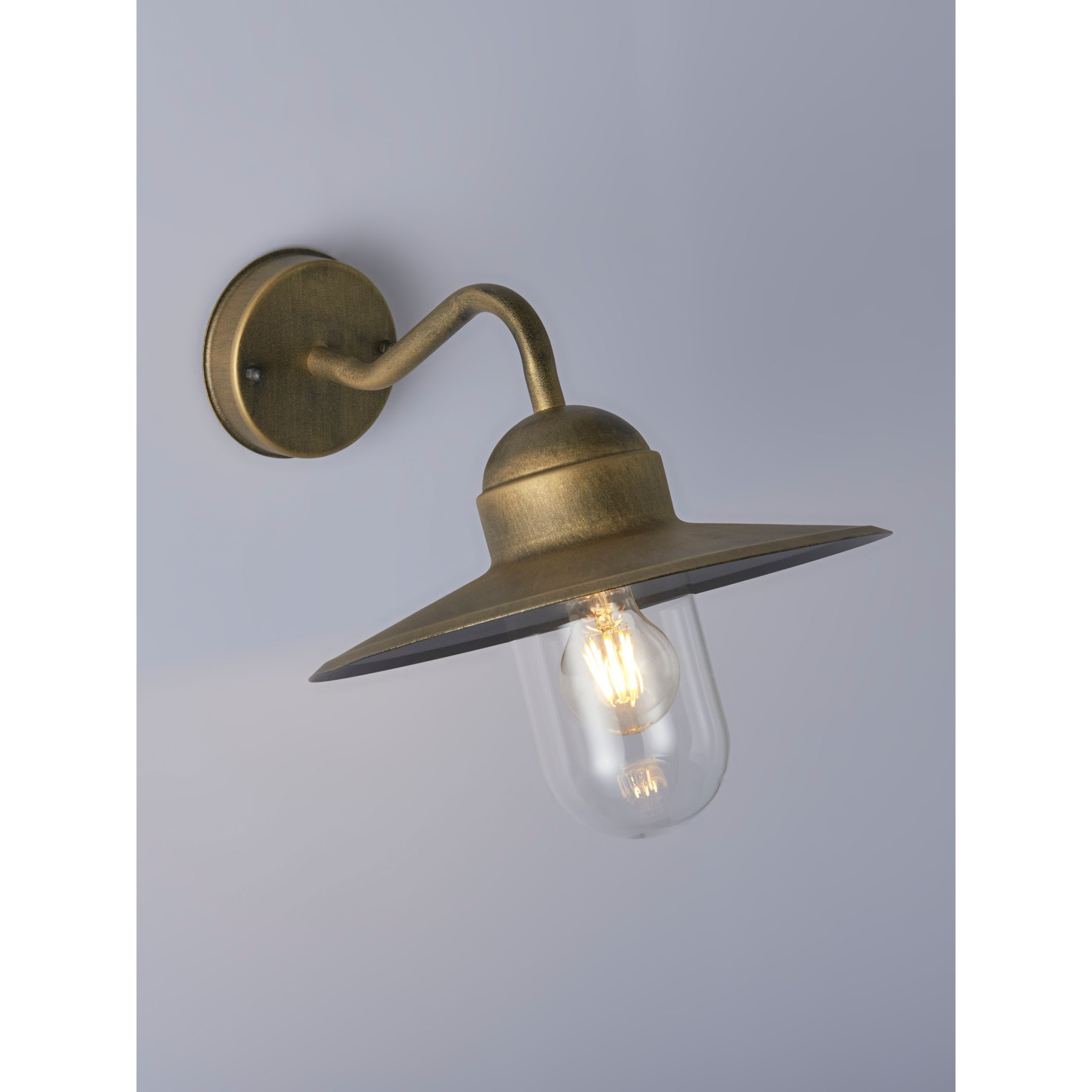 John Lewis Hayle Outdoor Wall Light, Gold - image 1