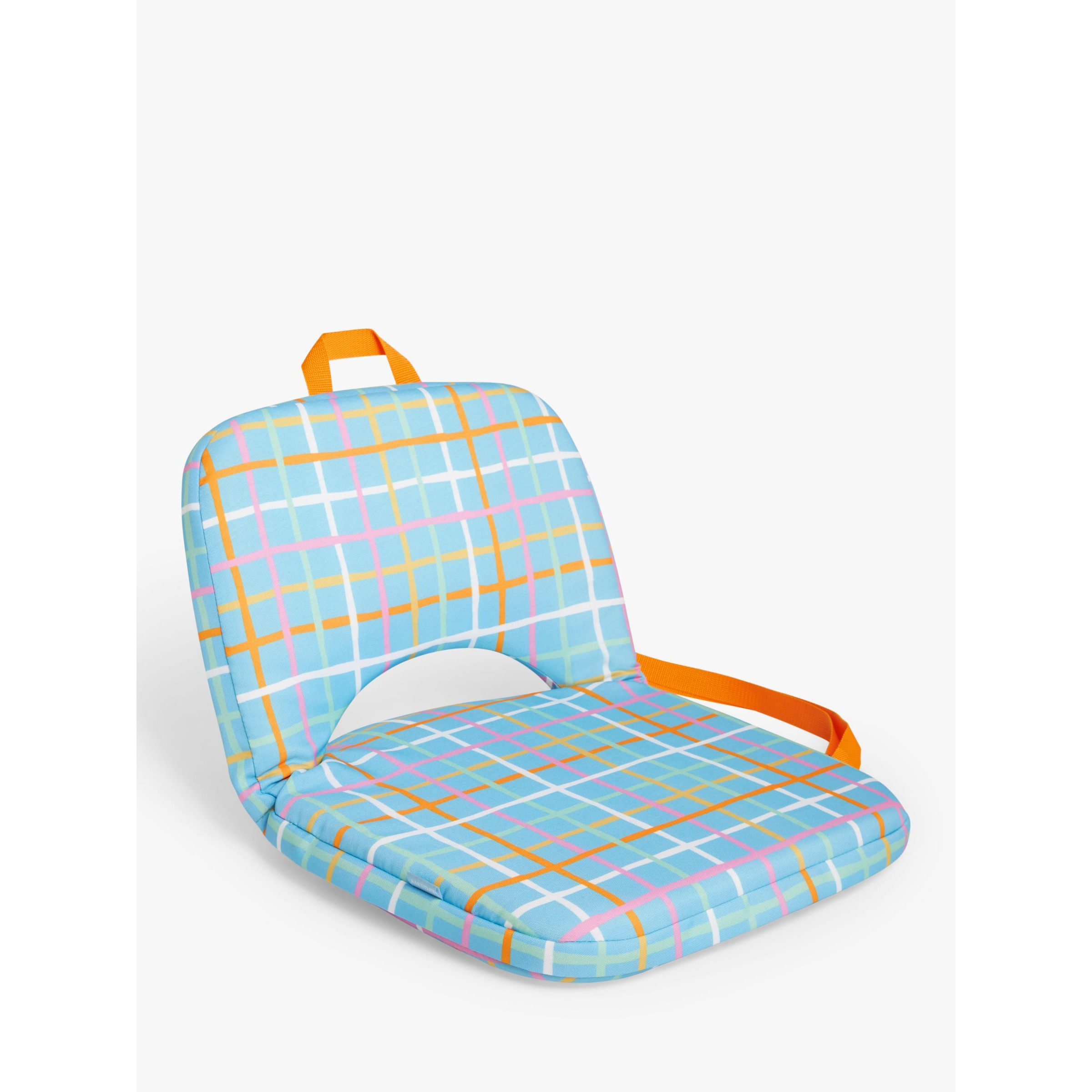 John Lewis ANYDAY Grid Folding Picnic Chair, Blue/Multi - image 1