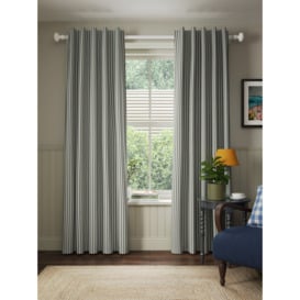 John Lewis Conwy Stripe Weave Pair Lined Hidden Tab Top Curtains - thumbnail 2