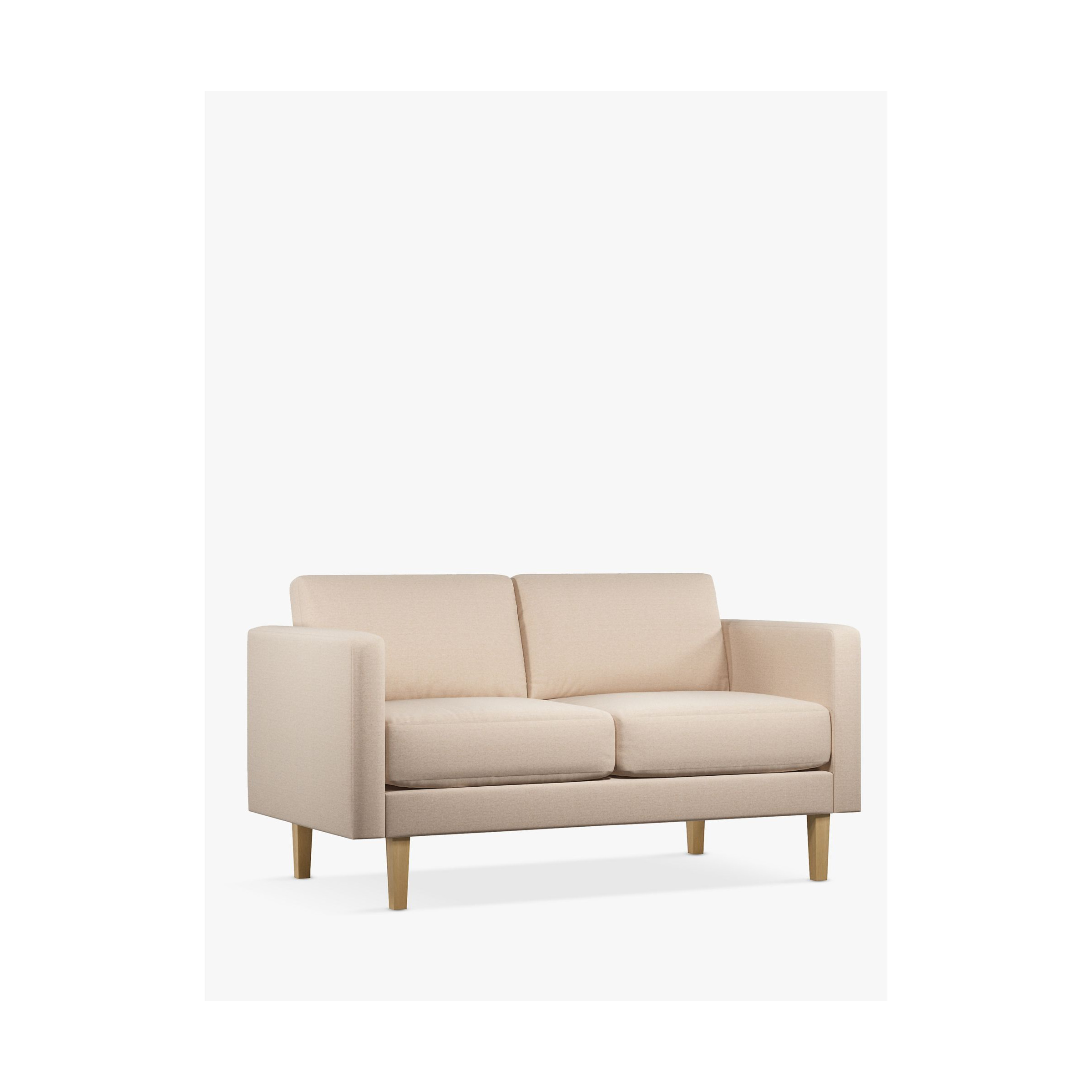 John Lewis ANYDAY Eavis Medium 2 Seater Sofa, Light Leg, Brushed Tweed Beige - image 1
