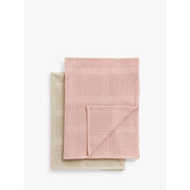 John Lewis Baby Cellular Blanket, Pack of 2, 90 x 70cm - thumbnail 1