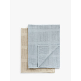 John Lewis Baby Cellular Blanket, Pack of 2, 90 x 70cm - thumbnail 1