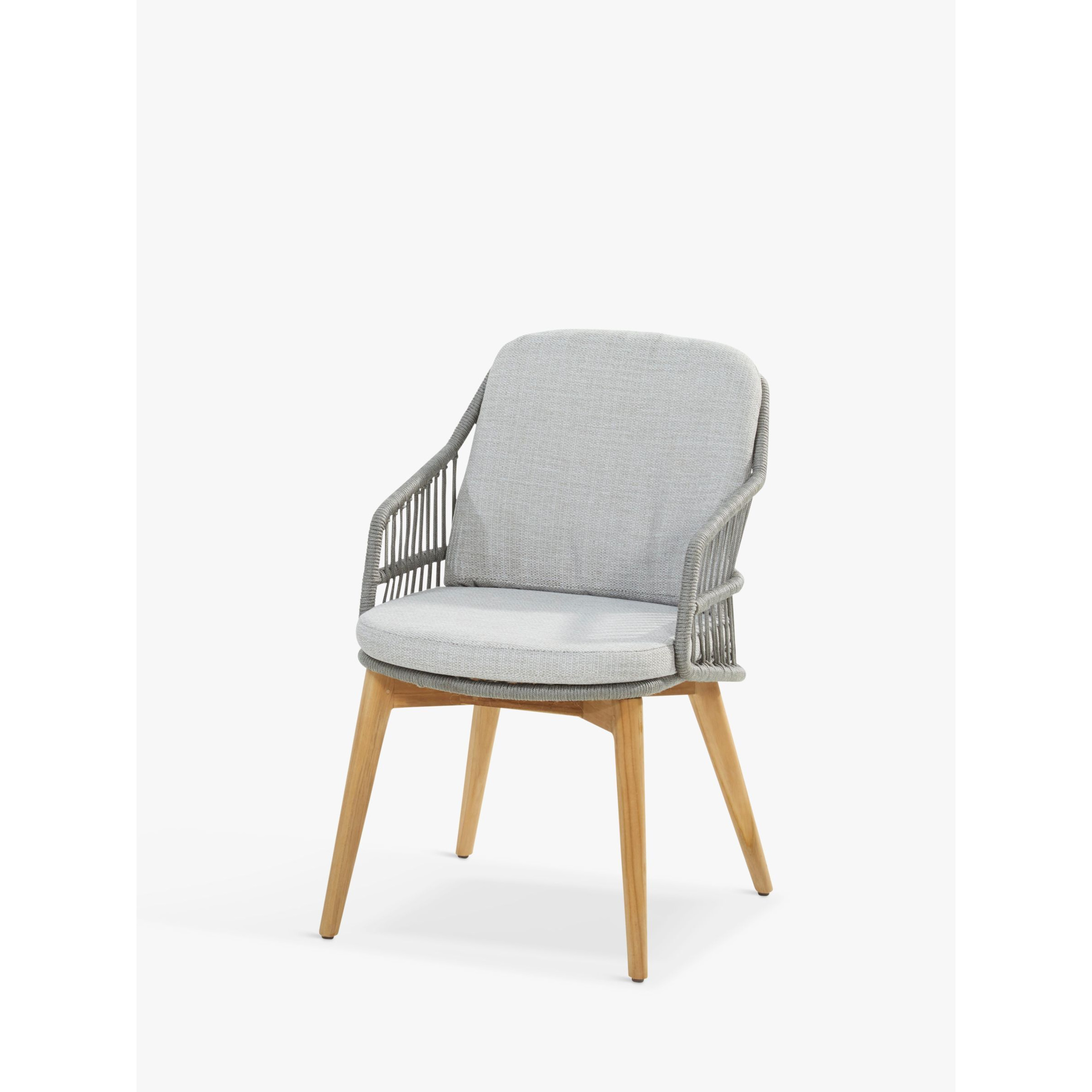 4 Seasons Outdoor Sempre Garden Dining Chair, Set of 2, FSC-Certified (Teak Wood), Silver Grey - image 1