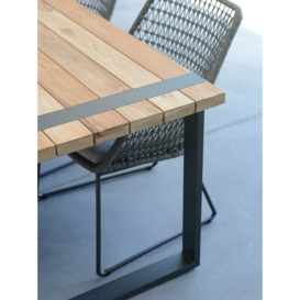 4 Seasons Outdoor Alto Rectangular Garden Dining Table, 240cm, FSC-Certified (Teak Wood), Natural/Anthracite - thumbnail 2