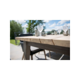 4 Seasons Outdoor Derby Rectangular Garden Dining Table, 240cm, FSC-Certified (Teak Wood), Natural/Anthracite - thumbnail 2