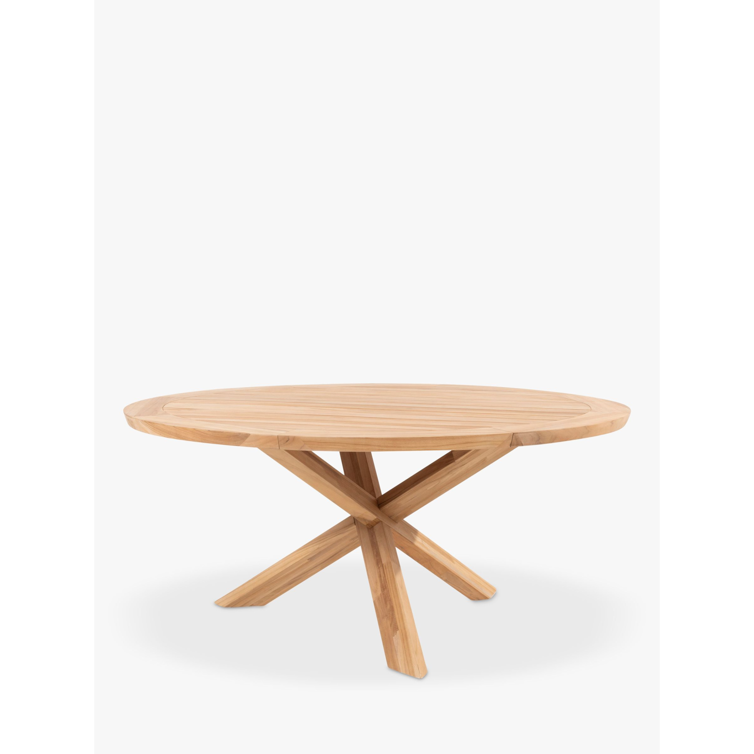 4 Seasons Outdoor Prado Round Garden Dining Table, 160cm, FSC-Certified (Teak Wood), Natural - image 1