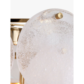 houseof Glass Disk Pendant Ceiling Light, White/Brass - thumbnail 2