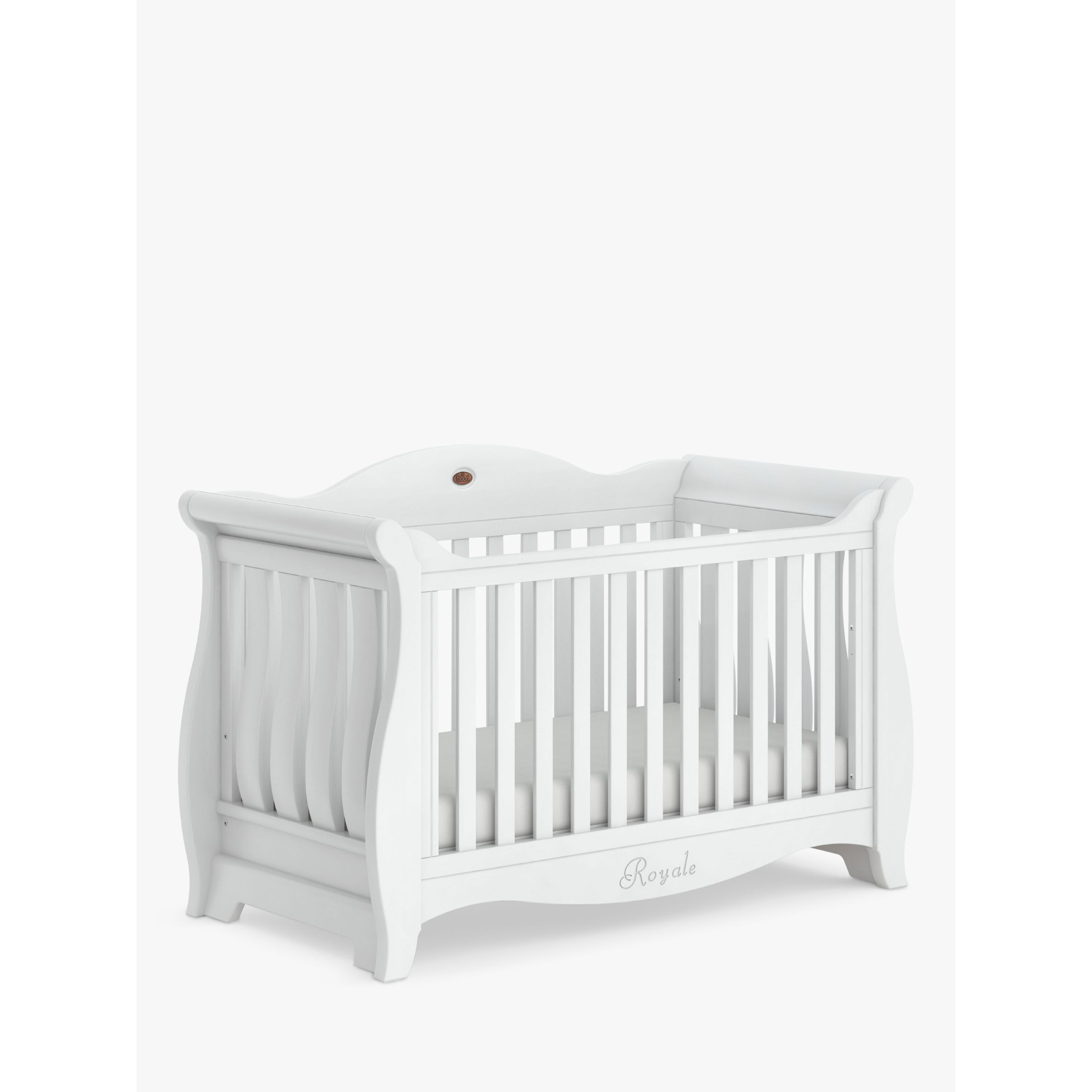 Boori Sleigh Royale Cotbed, White - image 1