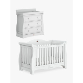 Boori Sleigh Royale Cotbed and 3 Drawer Chest, White