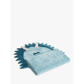 John Lewis Kids' Dino Hooded Towel, Blue/Multi