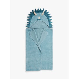 John Lewis Kids' Dino Hooded Towel, Blue/Multi - thumbnail 2