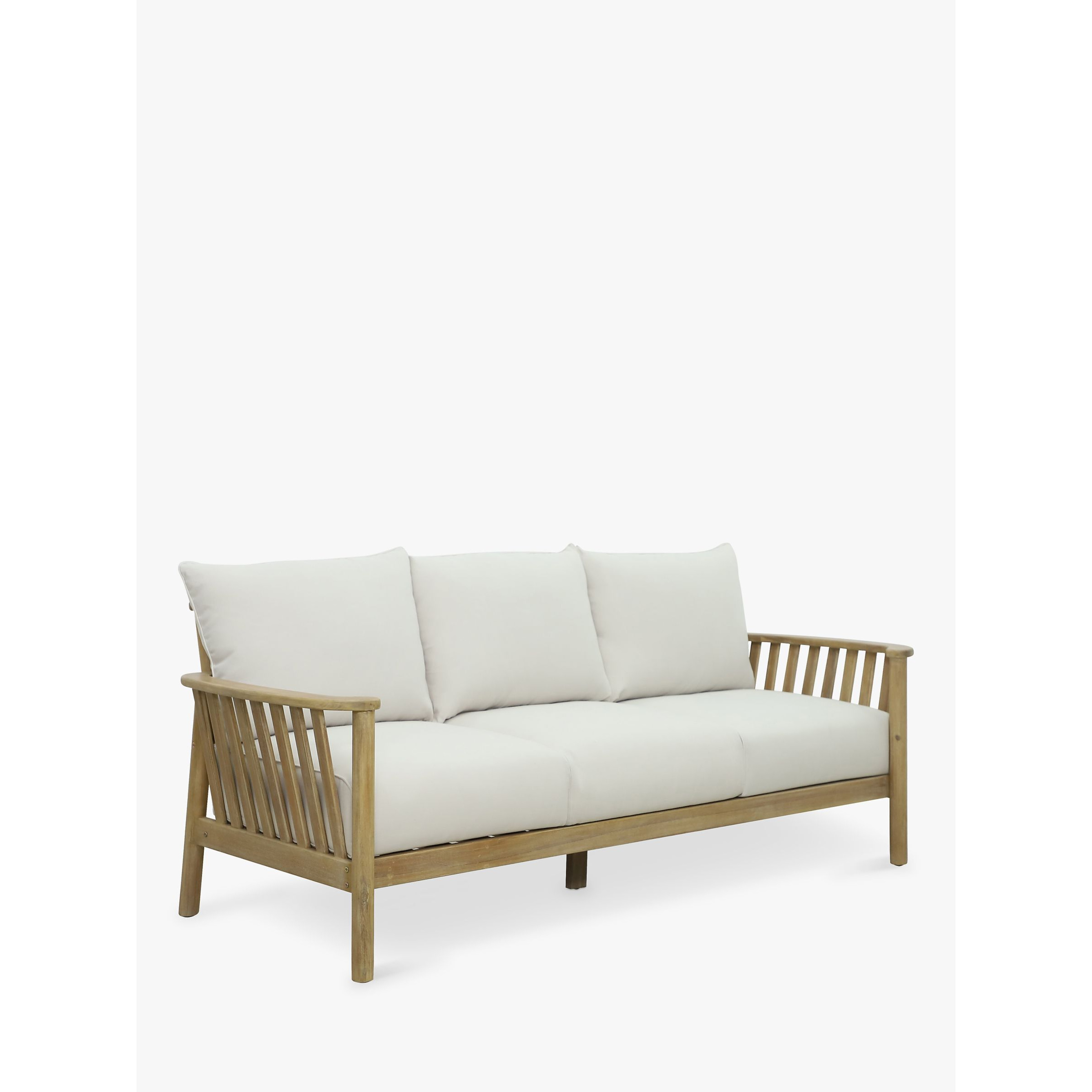 John Lewis Boardwalk 3-Seater Garden Sofa, FSC-Certified (Acacia Wood), Natural - image 1