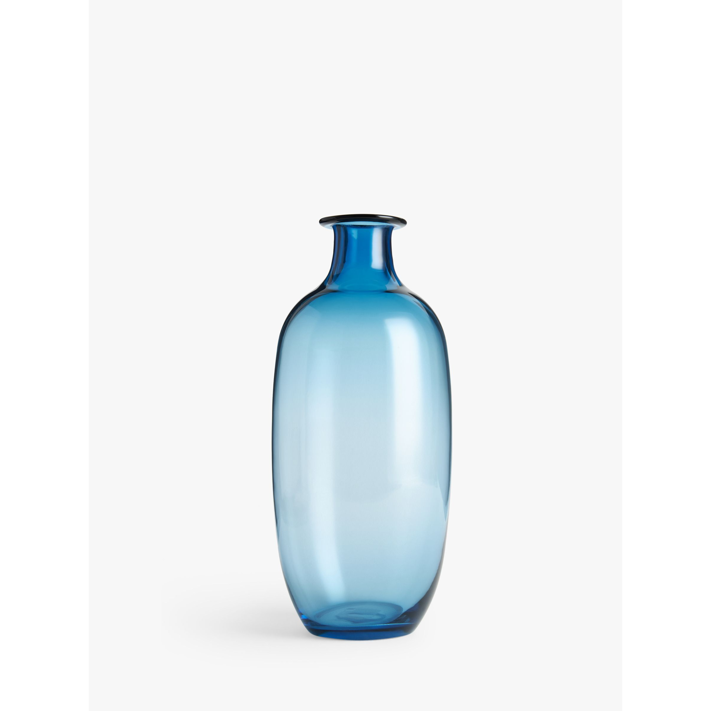 John Lewis Tinted Glass Bottle Vase, H13cm, Blue - image 1