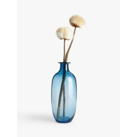 John Lewis Tinted Glass Bottle Vase, H13cm, Blue - thumbnail 2