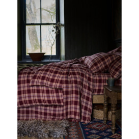 Piglet in Bed Plaid Linen Flat Sheets - thumbnail 1