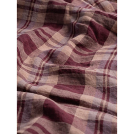 Piglet in Bed Plaid Linen Flat Sheets - thumbnail 2