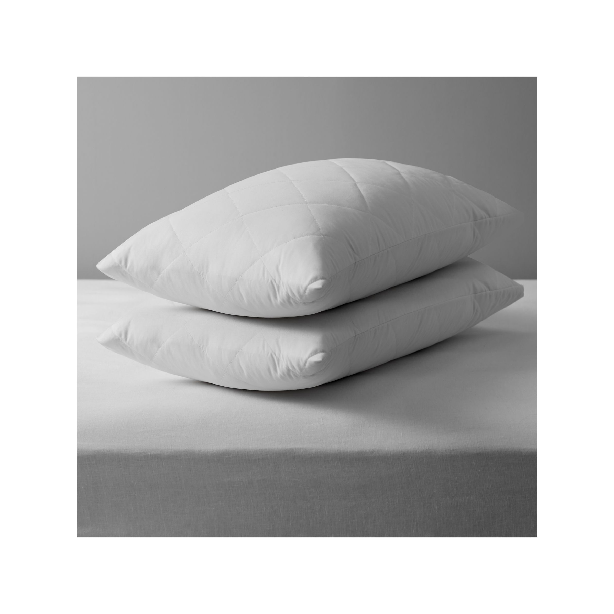 John Lewis ANYDAY Quilted Microfibre Standard Pillow Protector, Pair - image 1