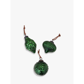 Truly Glass Baubles, Pack of 3