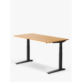Fully by Herman Miller Jarvis Sit/Stand Desk, Natural/Black - thumbnail 1