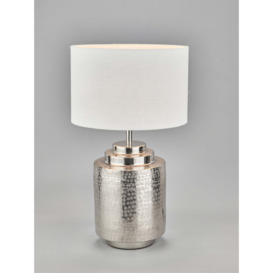 Pacific Zuri Silver Table Lamp, Metallic Silver