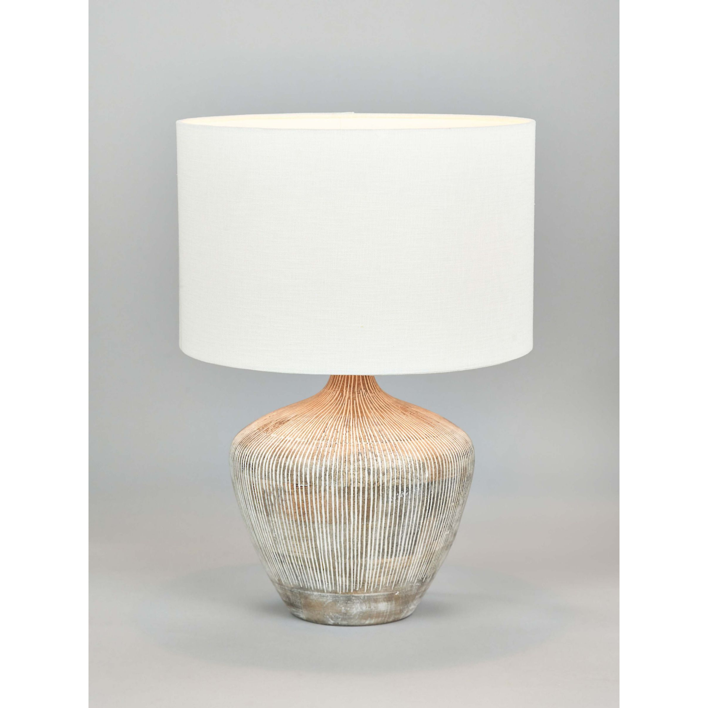 Pacific Manaia Wooden Table Lamp, White Wash - image 1