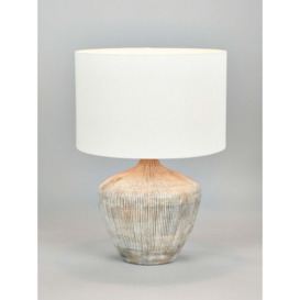 Pacific Lifestyle Manaia Wooden Table Lamp, White Wash