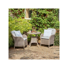 LG Outdoor St Tropez 2-Seater Round Garden Bistro Table & Chairs Set - thumbnail 2